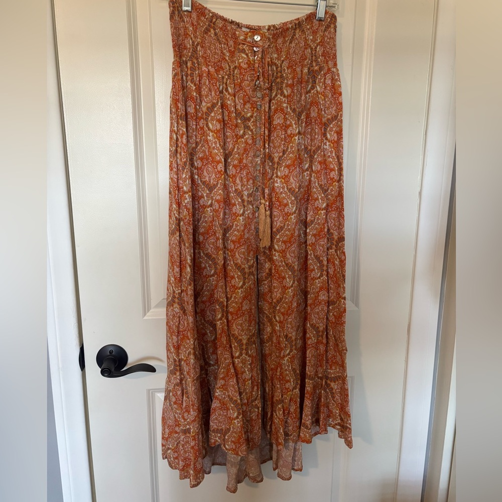 Long Flowing Skirt – with Front Slit | Boho Maxi Skirt